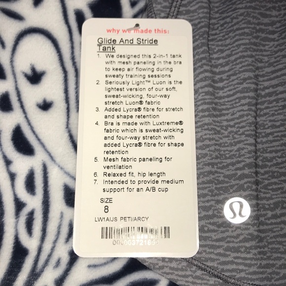 LULULEMON GLIDE AND STRIDE TOP - Picture 3 of 3